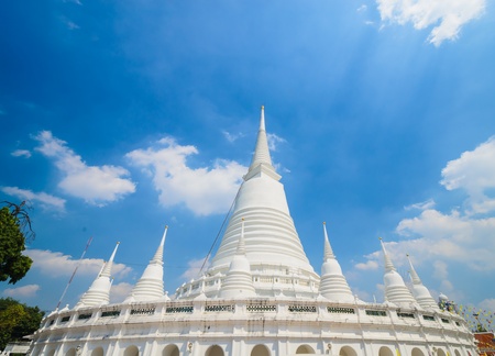 White Pagoda with bluesky.の写真素材