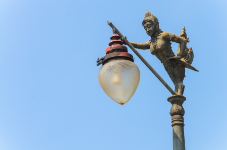 Lamp with blue sky.の写真素材