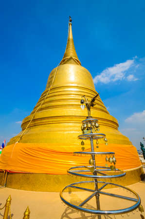 Gold moutain temple in bangkok province (thailand.)の写真素材
