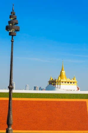 Gold moutain temple in bangkok province (thailand.)の写真素材