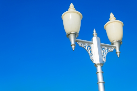 Lamp with blue sky.の写真素材
