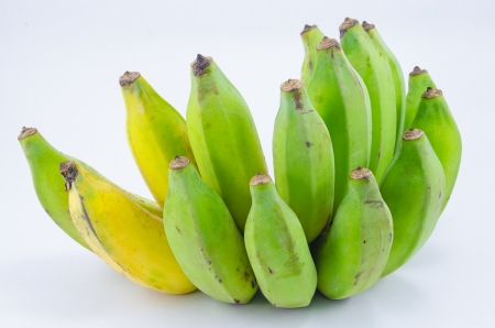 banana on white backgrounds.の写真素材