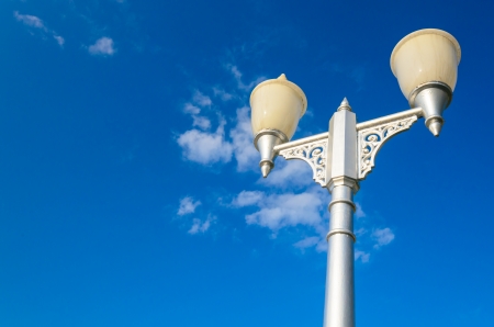 Lamp with blueskyの写真素材