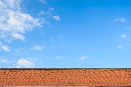 tradition roof thai style on the top of temple.の写真素材