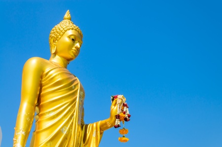 Big Buddha statue in the temple at phutthamonthon province.