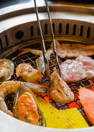 All meat at the resturant ready for grill.の写真素材