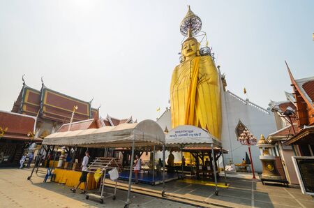 Big statue at wat in from bangkok province (Thailand.)のeditorial素材