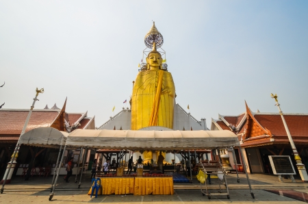 Big statue at wat in from bangkok province (Thailand.)のeditorial素材
