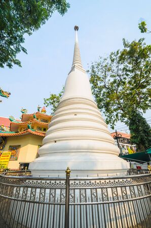 White pagoda in thailand.の写真素材
