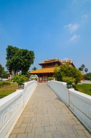 Chinese temple in bang-pa-in park at ayutthaya province.の写真素材