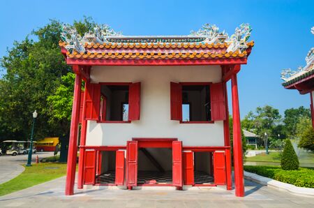 Chinese temple in bang-pa-in park at ayutthaya province.の写真素材