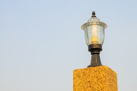 Lamp with the sky.の写真素材