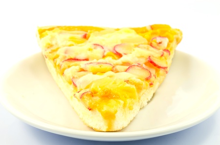 Pizza on white backgrounds.の写真素材