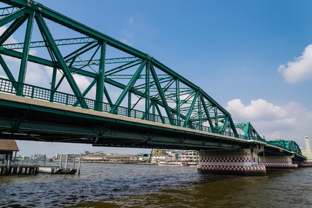 Green bridge in bangkok province (Thailand)の写真素材