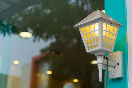 Beautiful lamp on the wall.の写真素材