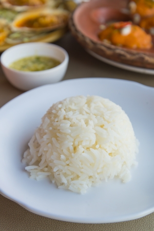 Hot riceの写真素材