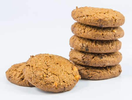 Cookie on white backgrounds.の写真素材