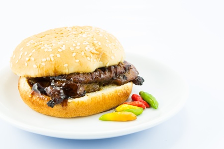 Hamburger chilliの写真素材