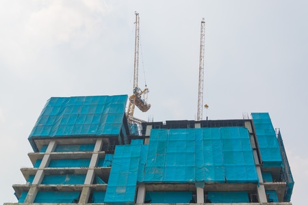Building under construction in bangkok province (Thailand)の写真素材