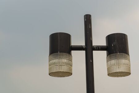 Lamp with the skyの写真素材