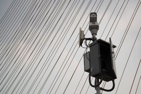 CCTV with the skyの写真素材