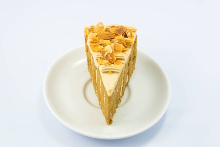 cake on white backgrounds.の写真素材