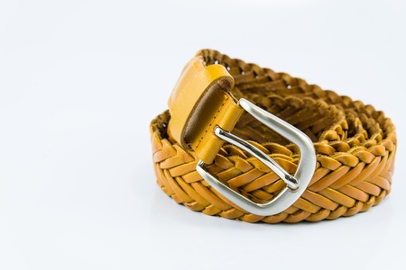 Belt on white backgrounds.の写真素材