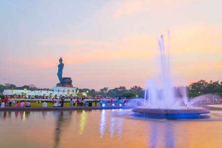 Magha Puja Day (The most important day in buddha religion) at bangkok province (thailand)のeditorial素材