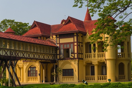 Beautiful building in Sanamchan Palace at Nakhon Pathom province (Thailand)のeditorial素材