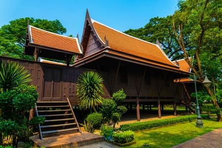 Beautiful building in Sanamchan Palace at Nakhon Pathom province (Thailand)のeditorial素材