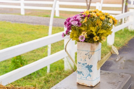 fake flower in the vaseの写真素材