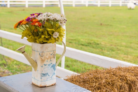 fake flower in the vaseの写真素材