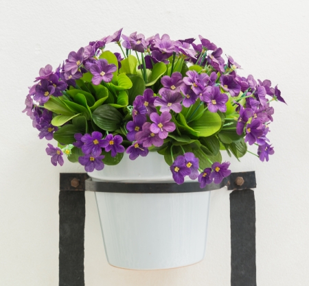 fake flower in the vaseの写真素材