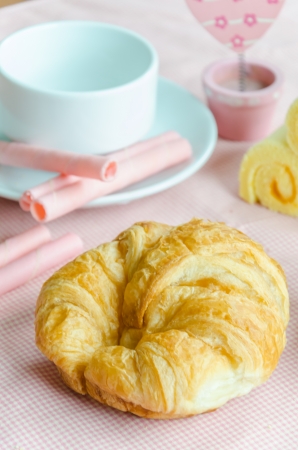 Bread on the tableの写真素材