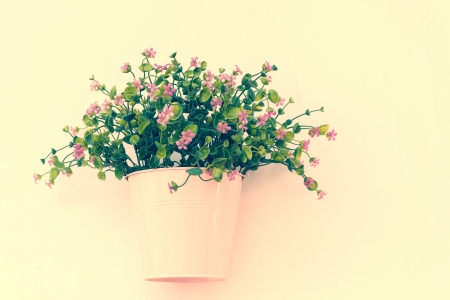 Beautiful fake flower in the vaseの写真素材