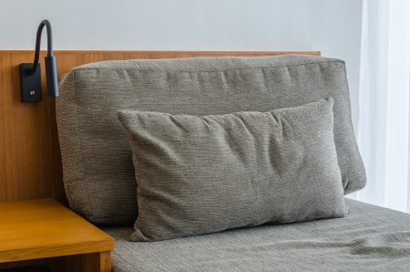 Pillows on the bed