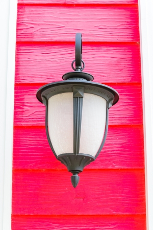 Beautiful Vintage lamp on the wall from Thailandの写真素材