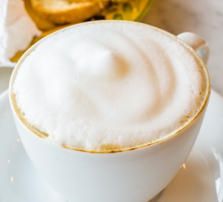 Cappuccino with sconeの写真素材