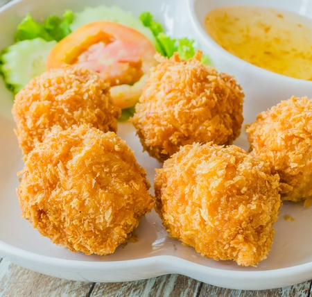 Fried shrimp ballの写真素材