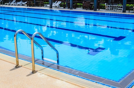 Staircase on the poolの写真素材