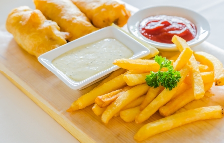 Fish and chipの写真素材