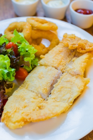 Fried fish Steakの写真素材