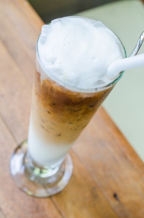 Iced coffee latteの写真素材
