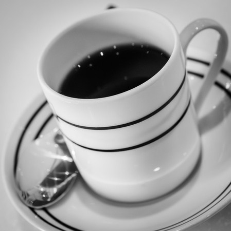 Coffee cup (Procress in Black&white style)の写真素材