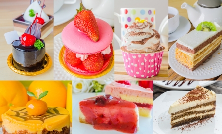 Many cake on this frameの写真素材
