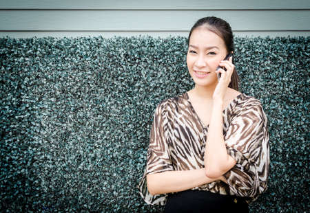 Girl callingの写真素材