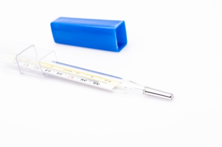 Mercury on white background