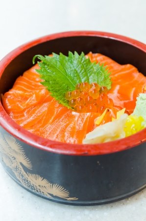 Salmon rice (Salmon tekka don)の写真素材