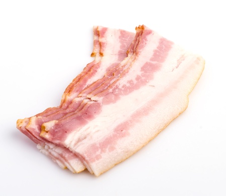 Bacon on white background