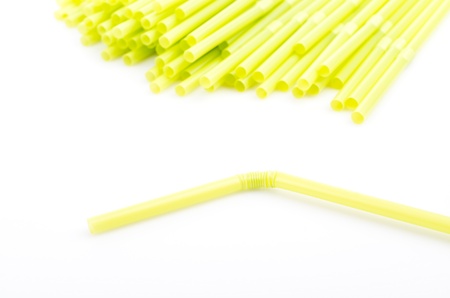 Plastic tube on white backgroundの写真素材